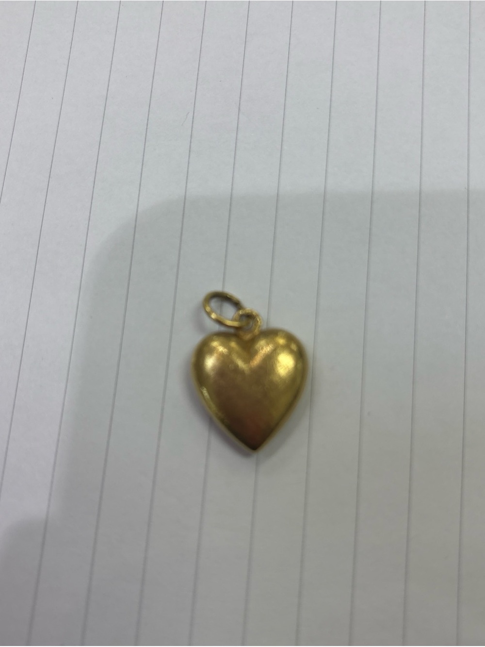 18k solid Gold Heart Pendant Charm - Elegant Women's Jewelry